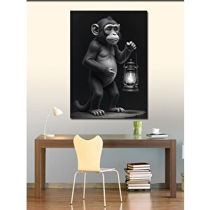 Kanvas Tablo Fenerli Maymun 70x100 cm