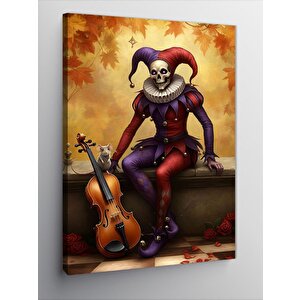 Kanvas Tablo Joker Kostümlü Maymun 70x100 cm