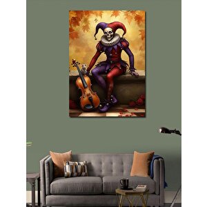Kanvas Tablo Joker Kostümlü Maymun 70x100 cm
