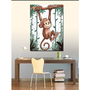 Kanvas Tablo Salıncakta Maymun 70x100 cm