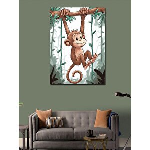 Kanvas Tablo Salıncakta Maymun 70x100 cm