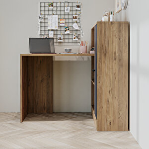 Roomart Daisy Raflı Çalışma Masası , Çocuk Çalışma Masası, Ofis Çalışma Masası, Bilgisayar Masası