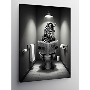 Kanvas Tablo Gazete Zebra 70x100 cm
