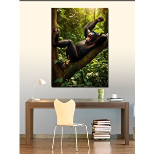 Kanvas Tablo Maymun Ormanda 70x100 cm