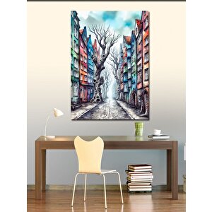 Kanvas Tablo Renkli Sokak 70x100 cm