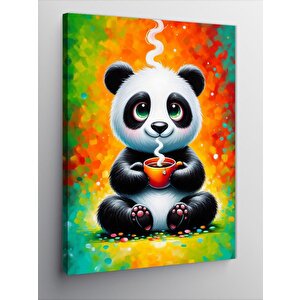 Kanvas Tablo Renkli Panda 70x100 cm