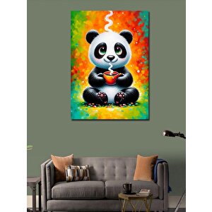 Kanvas Tablo Renkli Panda 70x100 cm
