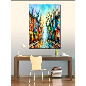 Kanvas Tablo Renkli Sokak 70x100 cm