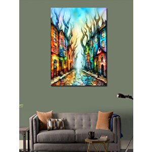 Kanvas Tablo Renkli Sokak 70x100 cm