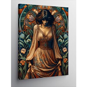 Kanvas Tablo Renkli Kadın 100x140 cm