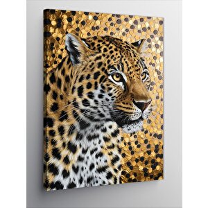 Kanvas Tablo Sarı Leopar 70x100 cm