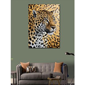 Kanvas Tablo Sarı Leopar 70x100 cm