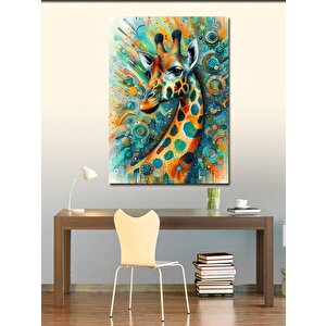 Kanvas Tablo Renkli Tavuskuşu 100x140 cm