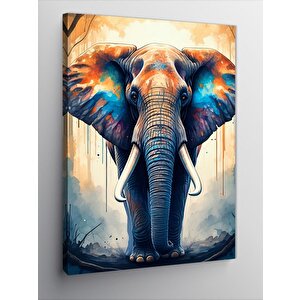 Kanvas Tablo Renkli Fil 100x140 cm
