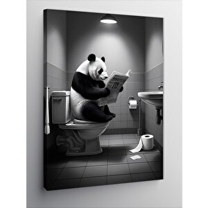 Kanvas Tablo Tuvalette Panda 70x100 cm