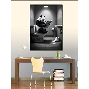 Kanvas Tablo Tuvalette Panda 70x100 cm