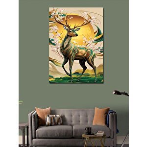 Kanvas Tablo Desenli Geyik 70x100 cm