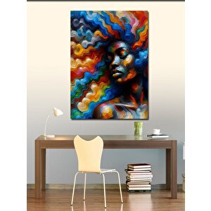 Kanvas Tablo Renkli Kadın Portresi 70x100 cm