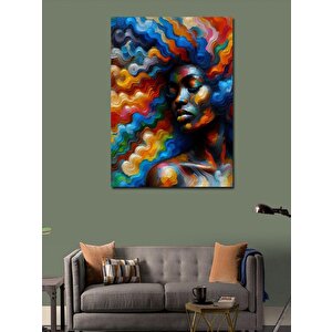 Kanvas Tablo Renkli Kadın Portresi 70x100 cm