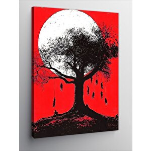 Kanvas Tablo Ağaca Asılı İnsanlar 50x70 cm