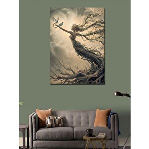 Kanvas Tablo Ağaçtan Kadın 70x100 cm