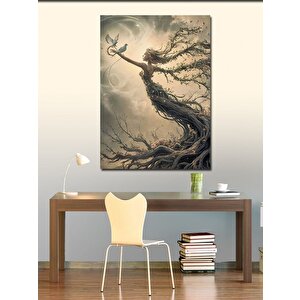 Kanvas Tablo Ağaçtan Kadın 50x70 cm