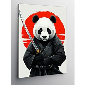 Kanvas Tablo Samuray Panda 70x100 cm