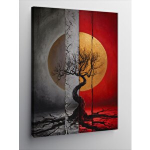 Kanvas Tablo Ay Ve Ağaç 70x100 cm