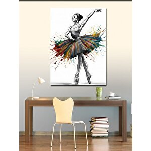 Kanvas Tablo Renkli Balerin 70x100 cm
