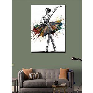 Kanvas Tablo Renkli Balerin 70x100 cm