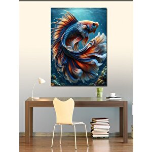 Kanvas Tablo Renkli Balık 70x100 cm