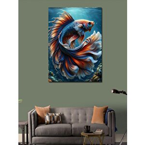Kanvas Tablo Renkli Balık 70x100 cm