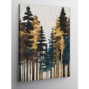 Kanvas Tablo Ağaçlar Boyama Manzara 70x100 cm
