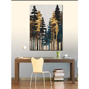 Kanvas Tablo Ağaçlar Boyama Manzara 70x100 cm