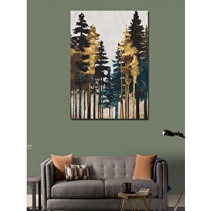 Kanvas Tablo Ağaçlar Boyama Manzara 70x100 cm