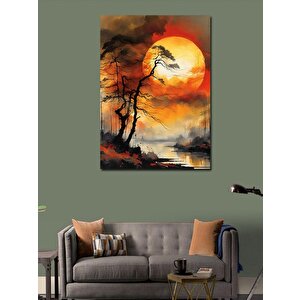 Kanvas Tablo Gün Batımında Ağaç 70x100 cm