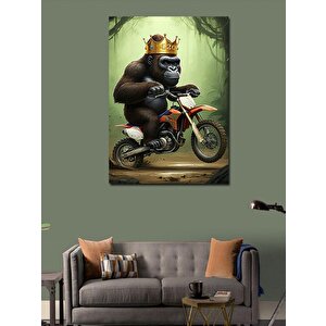 Kanvas Tablo Motosiklet Gorili