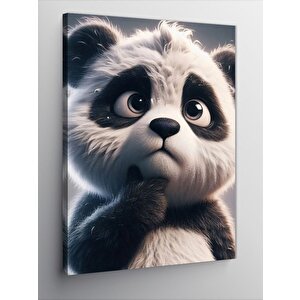 Kanvas Tablo Düşünceli Panda 100x140 cm