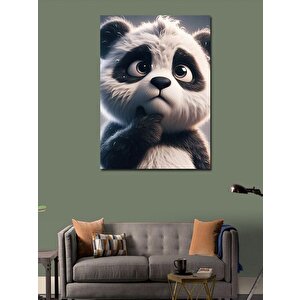 Kanvas Tablo Düşünceli Panda 100x140 cm