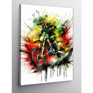 Kanvas Tablo Motorla Renk Patlaması