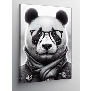 Kanvas Tablo Gözlüklü Panda 100x140 cm