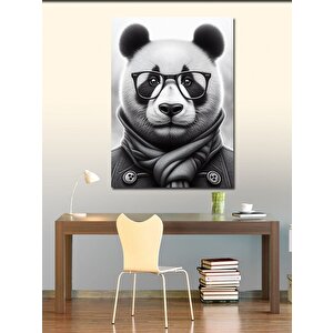 Kanvas Tablo Gözlüklü Panda 100x140 cm