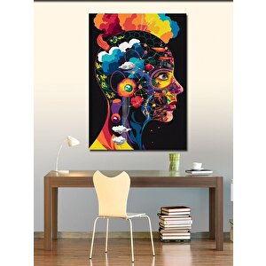 Kanvas Tablo Renkli Yüz 70x100 cm