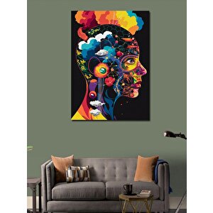 Kanvas Tablo Renkli Yüz 70x100 cm