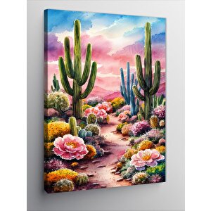 Kanvas Tablo Kaktüs Tarlası 70x100 cm
