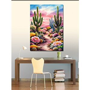 Kanvas Tablo Kaktüs Tarlası 70x100 cm