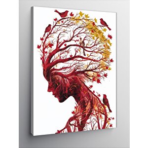 Kanvas Tablo Ağaç Ve İnsan 100x140 cm