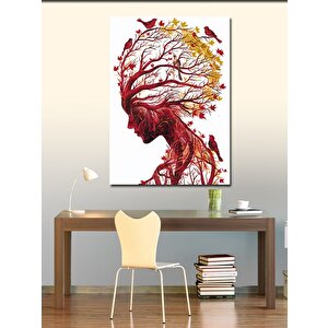 Kanvas Tablo Ağaç Ve İnsan 100x140 cm