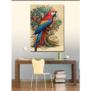 Kanvas Tablo Renkli Papağan 70x100 cm