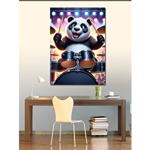 Kanvas Tablo Davul Çalan Panda 100x140 cm